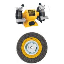Moedor de bancada DEWALT DW758 3/4HP 3.600 RPM + Roda de arame de 8 polegadas
