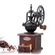 Moedor de café ajustável Moinho de metal arborizado Máquina de rebarbas de ervas Máquina de moer feijão Roda gigante
