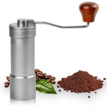 Moedor de café, alumínio durável, 8 níveis, prata, manual