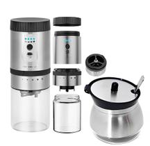 Moedor De Café Automático Usb + Açucareiro Aço Inox Gourmet