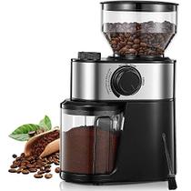 Moedor de café elétrico, moedor de feijão fohere burr coffee com 18 configurações precisas de moagem, 2-14 xícara para gotejamento, percolator, imprensa francesa, expresso e café elétrico turco, preto