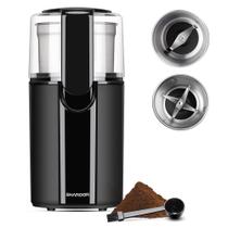 Moedor de café elétrico SHARDOR 200W, 2 taças de aço inoxidável Moedor de café elétrico SHARDOR 200W, 2 taças de aço inoxidável