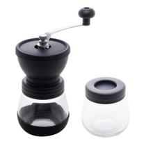 Moedor De Café Em Aço Inox Com Porta Pó Extra De Vidro Preto Lyor Moedor De Café Em Aço Inox Com Porta Pó Extra De Vidro Preto Lyor
