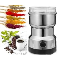 Moedor De Café Grão Sementes Elétrico Inox Portátil 110V Moedor De Café Grão Sementes Elétrico Inox Portátil 110V