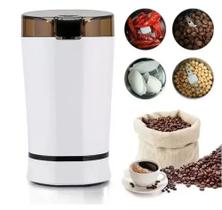 Moedor De Café Grãos Tempero Elétrico 110v Em Aço 150w Branco Moedor De Café Grãos Tempero Elétrico 110v Em Aço 150w Branco