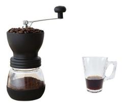 Moedor De Café Manual Com Reservatório Em Vidro E Manivela