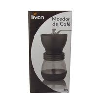Moedor de cafe manual de vidro 19cm Moedor de cafe manual de vidro 19cm