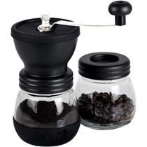 Moedor de Café Manual Moagem de Cerâmica Com Regulagem Pote de Vidro Reservatório Manivela de Inox
