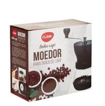 Moedor de cafe plastico 20 cm manual e recipiente ck4827