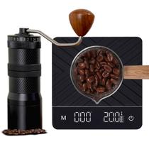 Moedor de Café Regulagem Do Moinho + Balança de Cozinha Café Profissional Recarregável Alta Precisão Grãos Dieta Nutrição Cozinha Gourmet