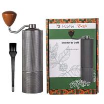 Moedor de Café Triturador Grãos Gourmet Manual Profissional Ajustável Com Pincel Cozinha Portátil