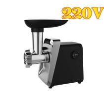 Moedor De Carne Automático 110V Ou 220V Aço Inox Para Linguiça Carne Pimenta Alho Com Plugue