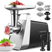 Moedor de carne CHEFFANO 350W em aço inoxidável com kit 120V