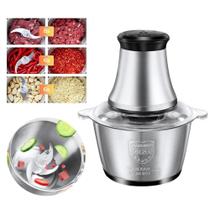 Moedor de carne elétrico 3l, picador de alimentos, lâminas de aço inoxidável, processador de alimentos pequeno, cortador