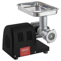 Moedor de Carne Elétrico Malta Boca 8 Preto com Bandeja Inox Bivolt Moedor de Carne Elétrico Malta Boca 8 Preto com Bandeja Inox Bivolt