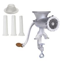 Moedor de Carne Manual Nº 10 Ferro Fundido Kit Canhão Enchedor Linguiça