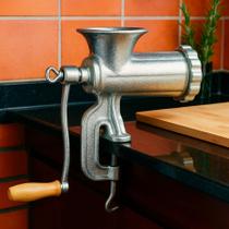 Moedor De Carne N10 Manual De Ferro Fundido Com Fixador Mesa Dasshaus