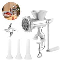 Moedor de Carne Nº 10 Manual Multifuncional com Lâmina em Aço Inox Moedor de Carne Nº 10 Manual Multifuncional com Lâmina em Aço Inox