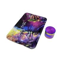 Moedor De Ervas Em Liga De Zinco 40/50mm Com Bandeja De Metal 18X12.5CM Acessórios Para Fumar