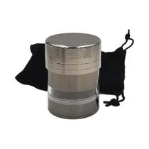 Moedor De Ervas Manual De Metal Sem Dentes De Grande Capacidade 55MM Transparente Portátil Moedor De Ervas Manual De Metal Sem Dentes De Grande Capacidade 55MM Transparente Portátil