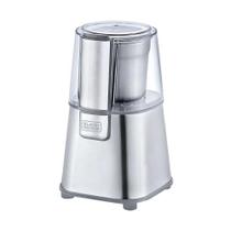 Moedor De Grãos Black e Decker Gourmand Gris 180W Inox MG200 Moedor De Grãos Black e Decker Gourmand Gris 180W Inox MG200