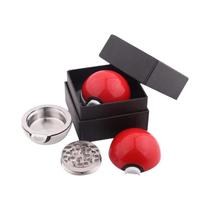 Moedor De Metal De Liga De Zinco Modelo Pokémo Ball De 55mm, Acessórios Para Fumar Ervas Em 3 Partes
