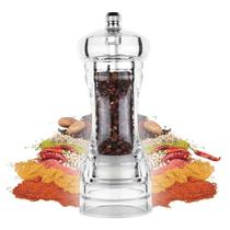 Moedor De Pimenta E Sal Manual Gourmet Transparente
