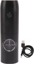 Moedor de Pimenta Elétrico Especiarias De Ervas Recarregável USB com Luz LED e Espessura Ajustável