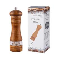 Moedor De Pimenta Manual Com Núcleo De Acrílico, Borracha, Madeira E Cerâmica Para Pó De Pimenta