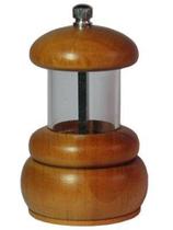 Moedor de pimenta pequeno feito de acrílico e madeira - Peppermill (Cód.0345)