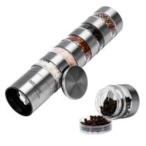 Moedor de Pimenta Temperos Sal e Grãos 5 em 1 Manual Cerâmica Biscuitt Spices Inox