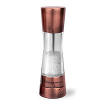 Moedor de sal Cole & Mason Derwent Copper com sal marinho