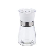 Moedor de Sal e Pimenta Corpo de Vidro 13cm Branco