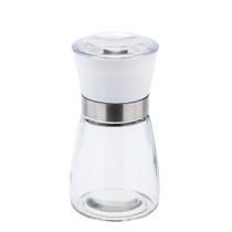 Moedor de Sal e Pimenta de Vidro e Cerâmica Branco 13CM - Weck Utensílios