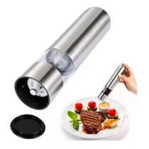 Moedor De Sal E Pimenta Elétrico Aço Inox Cozinha Automático Ajustável Prático Tempero Gourmet Moedor De Sal E Pimenta Elétrico Aço Inox Cozinha Automático Ajustável Prático Tempero Gourmet