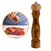 Moedor de Sal e Pimenta Especiarias 25cm Hercules Madeira Premium Base Aço inox Gourmet Moedor de Sal e Pimenta Especiarias 25cm Hercules Madeira Premium Base Aço inox Gourmet