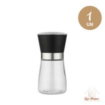 Moedor de Sal e Pimenta Gourmet Vidro e Inox 200ml Tempero