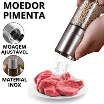Moedor De Sal e Pimenta Inox Saleiro De Cozinha Pimenteiro Triturador Manual Cozinha Pimentas