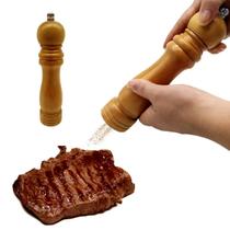 Moedor De Sal E Pimental P/ Cozinha Madeira 20 cm com Triturador Cerâmica Moedor De Sal E Pimental P/ Cozinha Madeira 20 cm com Triturador Cerâmica