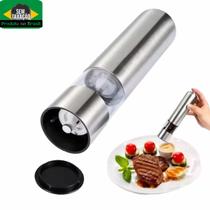 Moedor De Sal Pimenta Elétrico Cozinha Gourmet em Aço Inox Moedor De Sal Pimenta Elétrico Cozinha Gourmet em Aço Inox
