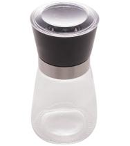 Moedor de Tempero 170ml de Vidro Com Tampa Preta Moedor de Tempero 170ml de Vidro Com Tampa Preta