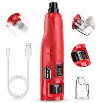 Moedor de unhas para cães Casfuy Quiet de 6 velocidades com 2 luzes LED vermelhas Moedor de unhas para cães Casfuy Quiet de 6 velocidades com 2 luzes LED vermelhas