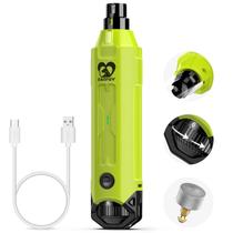 Moedor de unhas para cães Casfuy recarregável elétrico de 6 velocidades verde Moedor de unhas para cães Casfuy recarregável elétrico de 6 velocidades verde