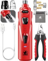 Moedor de unhas para cães LOPSIC com 2 luzes LED, 2 velocidades, recarregável