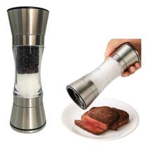 Moedor Duplo De Sal E Pimenta 2 Em 1 De Aço Inox Inox