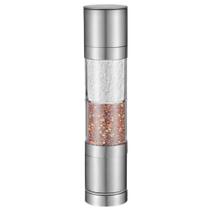 Moedor Duplo Sal e Pimenta Inox Manual 2 em 1 Ajustável Prático Cozinha Gourmet Moedor Duplo Sal e Pimenta Inox Manual 2 em 1 Ajustável Prático Cozinha Gourmet