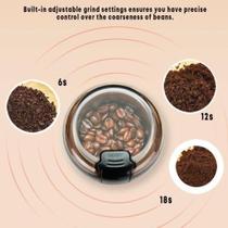 Moedor eletrico de cafe automatico graos pimenta moinho bivolt