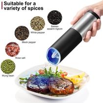 Moedor Elétrico Pimenta Sal Tempero C/ Sensor Gravidade Led