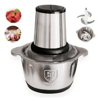 Moedor Elétrico Potente Alimentos 850W Carnes Picador Legumes Temperos Processador Triturador Multiprocessador Inox 2L 110V