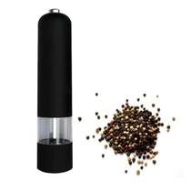 Moedor Elétrico Sal e Pimenta Gourmet Preto Aço Inox
